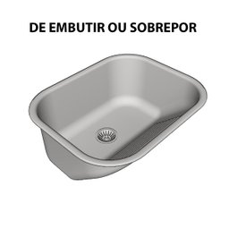 Tanque Lavanderia Lavar Roupa 30l Aço Inox Balcao Pia com Valvula Sifao Limpeza Lavabo Casa Compre B - 6