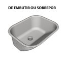 Ver imagem 6 de Tanque Lavanderia Lavar Roupa 30l Aço Inox Balcao Pia com Valvula Sifao Limpeza Lavabo Casa Compre B