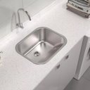 Ver imagem 4 de Tanque Lavanderia Lavar Roupa 30l Aço Inox Balcao Pia com Valvula Sifao Limpeza Lavabo Casa Compre B