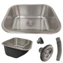 Ver imagem 1 de Tanque Lavanderia Lavar Roupa 30l Aço Inox Balcao Pia com Valvula Sifao Limpeza Lavabo Casa Compre B