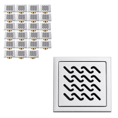 Ralo Inox 10x10 Banheiro Anti Odor Kit 23 Uni Anti Inseto Cozinha Resistente Quintal Varanda Lavande