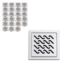 Ver imagem 1 de Ralo Inox 10x10 Banheiro Anti Odor Kit 23 Uni Anti Inseto Cozinha Resistente Quintal Varanda Lavande