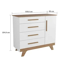 Quarto de Bebê Completo com Cômoda Berço e Guarda Roupa 100% MDF Retrô Kakau Espresso Móveis - 13