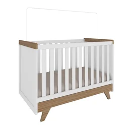 Quarto de Bebê Completo com Cômoda Berço e Guarda Roupa 100% MDF Retrô Kakau Espresso Móveis - 15