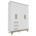 Ver imagem 7 de Quarto de Bebê Completo com Cômoda Berço e Guarda Roupa 100% MDF Retrô Kakau Espresso Móveis