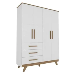 Quarto de Bebê Completo com Cômoda Berço e Guarda Roupa 100% MDF Retrô Kakau Espresso Móveis - 7