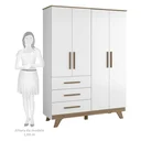 Ver mais imagens de Quarto de Bebê Completo com Cômoda Berço e Guarda Roupa 100% MDF Retrô Kakau Espresso Móveis