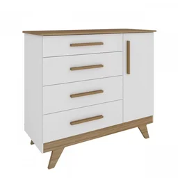 Quarto de Bebê Completo com Cômoda Berço e Guarda Roupa 100% MDF Retrô Kakau Espresso Móveis - 11