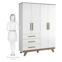Ver mais imagens de Quarto de Bebê Completo com Cômoda Berço e Guarda Roupa 100% MDF Retrô Kakau Espresso Móveis
