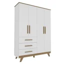 Ver imagem 7 de Quarto de Bebê Completo com Cômoda Berço e Guarda Roupa 100% MDF Retrô Kakau Espresso Móveis
