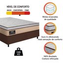 Ver imagem 5 de Cama Box Casal Gazin Colchão Molas Ensacadas 138x188x62cm Maximus Bege/marrom