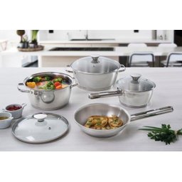 Jogo de Panelas Tramontina Allegra em Aço Inox com Fundo Triplo 4 Peças 65650324 - 6 Jogo de Panelas Tramontina Allegra em Aço Inox com Fundo Triplo 4 Peças 65650324 - 6