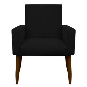 Poltrona Decorativa Nina Cadeira Escritório Recepção Brunaldi:preto
