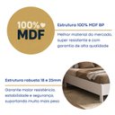 Ver imagem 5 de Cama Casal 100% MDF BP 120x144,5cm Roma Branco