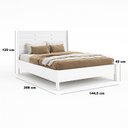 Ver imagem 3 de Cama Casal 100% MDF BP 120x144,5cm Roma Branco