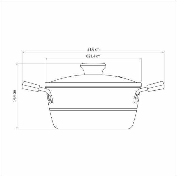 Caçarola Ø 20 cm 2,4 L 20402720 - 3