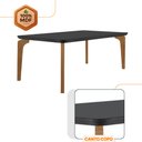 Ver imagem 4 de Mesa Sala de Jantar Liz 180cm em Mdf e Vidro com Canto Copo