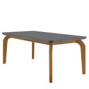 Ver imagem 1 de Mesa Sala de Jantar Liz 180cm em Mdf e Vidro com Canto Copo