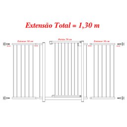 GRADE PORTÃO PET BEBÊ DIVISOR AMBIENTE 70 A 130 CM PRETO - 3