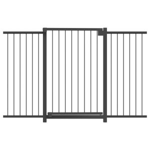 GRADE PORTÃO PET BEBÊ DIVISOR AMBIENTE 70 A 130 CM PRETO