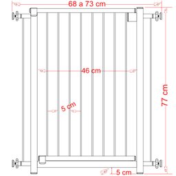 GRADE PORTÃO PET BEBÊ DIVISOR AMBIENTE 70 A 130 CM PRETO - 4