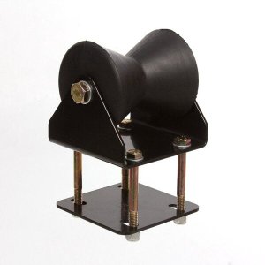 Kit Rolete Borracha com Suporte Reboque de Barco Lancha - Aço