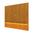Ver imagem 2 de Painel para TV até 85 Polegadas Sole 1 Prateleira Ripado 100% MDF Naturale - Pnr Móveis
