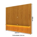 Ver imagem 3 de Painel para TV até 85 Polegadas Sole 1 Prateleira Ripado 100% MDF Naturale - Pnr Móveis