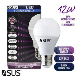 Lâmpada Led 12w Bulbo Fria Kit 10 unidades Soquete E27 Bivolt LUZ BRANCO FRIO 6500K - 4