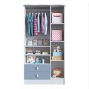 Ver imagem 5 de Conjunto de Quarto de Bebê com Guarda-Roupa 3 Portas e Cômoda Azul Arco-Íris Espresso Móveis Branco