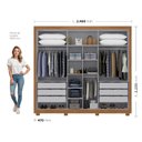 Ver imagem 4 de Guarda-Roupa Casal com Espelho 6 Portas 6 Gavetas com Pés Alpes