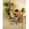 Conjunto com 2 Cadeiras Saarinen Office Nude Empório Tiffany Base em Aço Cromado - 5