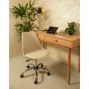 Ver imagem 3 de Conjunto com 2 Cadeiras Saarinen Office Nude Empório Tiffany Base em Aço Cromado