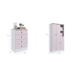 Quarto de Bebê Completo com Guarda-Roupa e Cômoda Arco-Íris  - 3