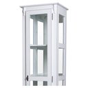 Ver imagem 2 de Cristaleira Torre Lateral Com 1 Porta de Vidro e 3 Prateleiras Com Espelhos 1077-e Branca