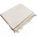 Ver imagem 1 de Manta para Sofá 1,70x2,20 Grande para Decorar Sofa Luxo Cama 100% Algodão Várias Cores Branco Cru