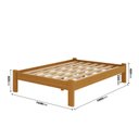 Ver imagem 2 de Cama Casal Turca New Madeira Maciça Cor Mel