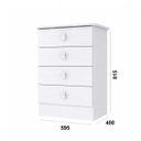 Ver imagem 4 de Quarto de Bebê com Guarda-Roupa e Cômoda de Bebê Arco-Íris Branco