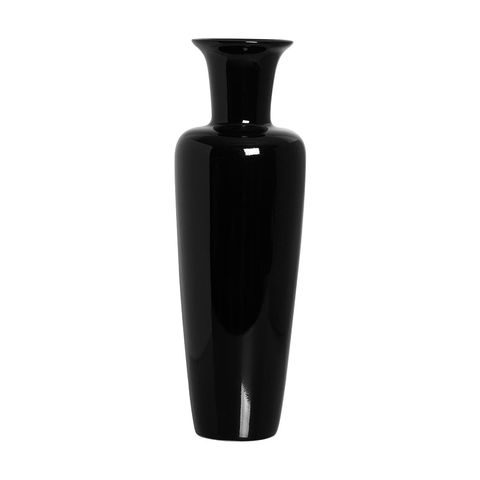 Vaso Decorativo de Chão para Sala Madri Preto Clássico Cerâmica