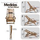 Ver imagem 4 de Cadeira Espreguiçadeira de Madeira Rústica com Fios de Aço Marrom/Madeiral