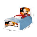 Ver imagem 4 de Cama Montessoriana Infantil Solteiro Mickey Adesivada com Grade de Proteção e Colchão