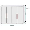 Ver imagem 3 de Guarda-Roupa Europa Palermo com 4 Portas e 3 Gavetas