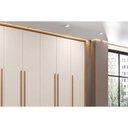Ver imagem 7 de Guarda Roupa Casal 6 Portas e 6 Gavetas Milanus Freijo/off White - Caemmun