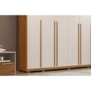 Ver imagem 6 de Guarda Roupa Casal 6 Portas e 6 Gavetas Milanus Freijo/off White - Caemmun