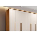 Ver mais imagens de Guarda Roupa Casal 6 Portas e 6 Gavetas Milanus Freijo/off White - Caemmun