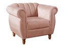 Ver imagem 2 de Poltrona Realeza Chesterfield Cadeira Vintage Decoração Retrô - Veludo Rosê