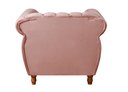 Ver imagem 3 de Poltrona Realeza Chesterfield Cadeira Vintage Decoração Retrô - Veludo Rosê