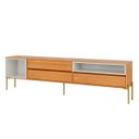Ver imagem 2 de Rack Mdf 224cm 3 Gavetas e 2 Nichos Freijó/off White R425