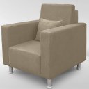 Ver imagem 3 de Poltrona Robusta para Sala e Recepção Confortável Reforçada Suede:capuccino