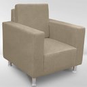 Ver imagem 5 de Poltrona Robusta para Sala e Recepção Confortável Reforçada Suede:capuccino